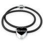 Teesme Co Heart Pendant Leather Braided Bracelet