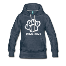 Load image into Gallery viewer, PAWS-itive Women’s Premium Hoodie - heather denim