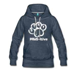 PAWS-itive Women’s Premium Hoodie - heather denim