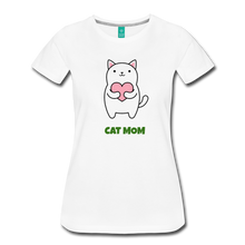 Load image into Gallery viewer, Cat Mom Women’s Premium T-Shirt - white