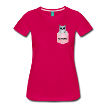 Load image into Gallery viewer, Pocket Kitty Women’s Premium T-Shirt - dark pink