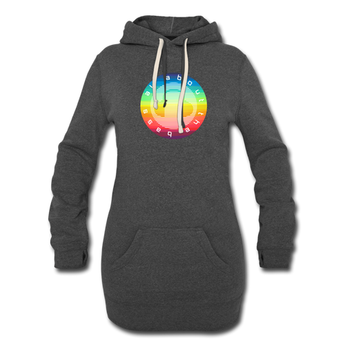 All About the Bass EDM Women's Hoodie Dress - heather black