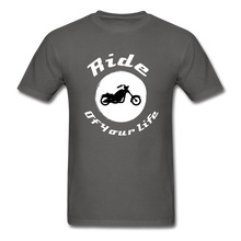 Load image into Gallery viewer, Ride of Your Life BIKER T-Shirt - charcoal
