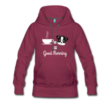 Load image into Gallery viewer, Coffee and Pup&#39;s Women’s Premium Hoodie - burgundy