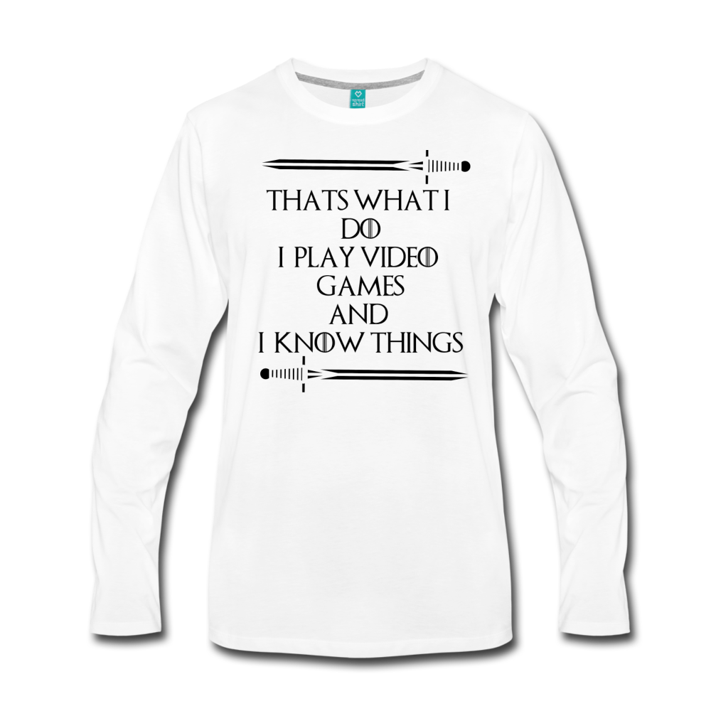 That's What I Do GAMER Men's Premium Long Sleeve T-Shirt - white