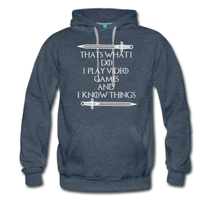 Men’s Premium Hoodie - heather denim