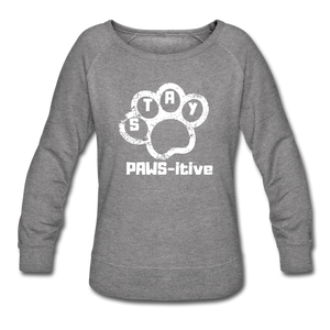 PAWS-itive Women’s Crewneck Sweatshirt - heather gray