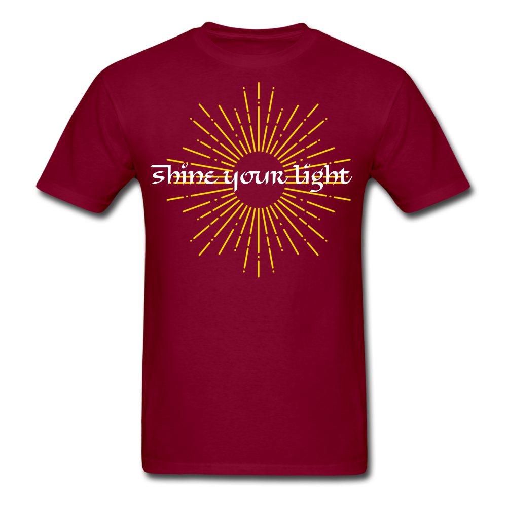 INSPIRATIONAL Shine your Light Tee - burgundy