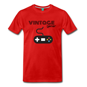 Vintage GAMER Men's Premium T-Shirt - red