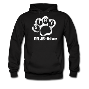 Stay PAWS-itive Unisex Hoodie - black
