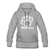 Load image into Gallery viewer, PAWS-itive Women’s Premium Hoodie - heather gray