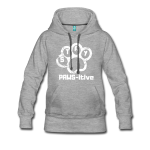 PAWS-itive Women’s Premium Hoodie - heather gray