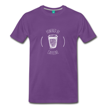 Load image into Gallery viewer, Powered By Caffeine Unisex Premium T-Shirt - purple