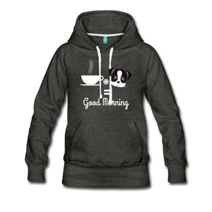Coffee and Pup's Women’s Premium Hoodie - charcoal gray