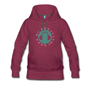 All about Bass EDM Women’s Premium Hoodie - burgundy