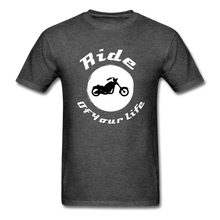 Load image into Gallery viewer, Ride of Your Life BIKER T-Shirt - heather black