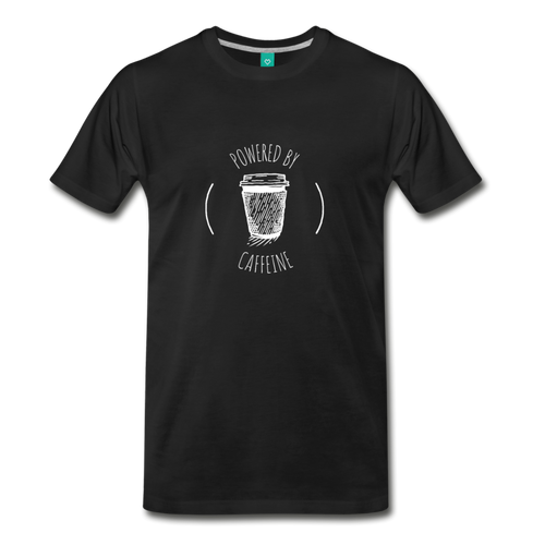 Powered By Caffeine Unisex Premium T-Shirt - black