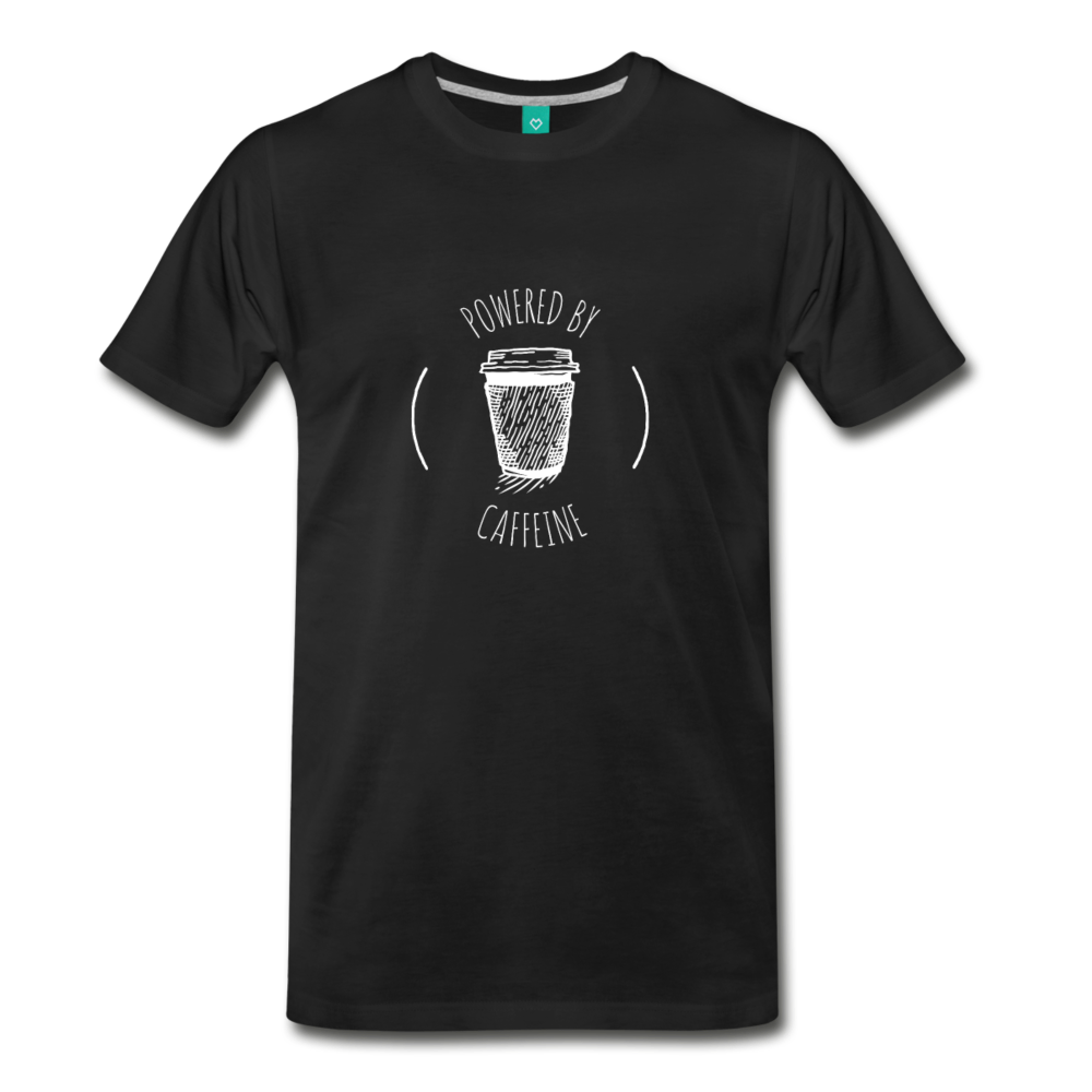 Powered By Caffeine Unisex Premium T-Shirt - black
