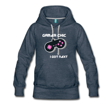 Load image into Gallery viewer, GAMER Chic Women’s Premium Hoodie - heather denim