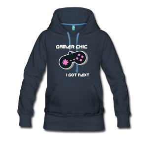 GAMER Chic Women’s Premium Hoodie - navy