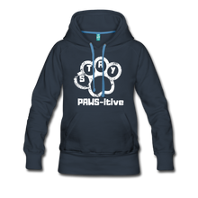 Load image into Gallery viewer, PAWS-itive Women’s Premium Hoodie - navy