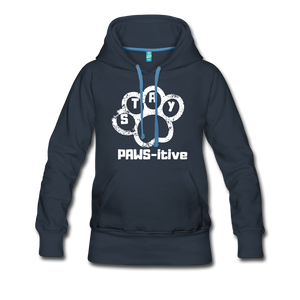 PAWS-itive Women’s Premium Hoodie - navy