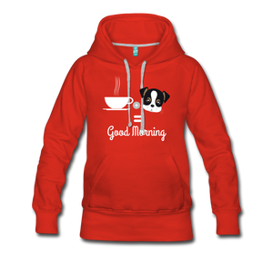 Coffee and Pup's Women’s Premium Hoodie - red