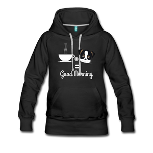 Coffee and Pup's Women’s Premium Hoodie - black