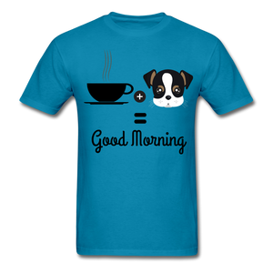 COFFE & DOGGY T-Shirt - turquoise