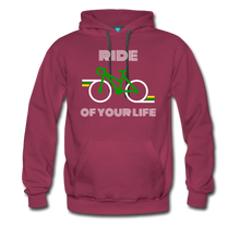 Load image into Gallery viewer, Ride of your Life Men’s Premium Hoodie - burgundy