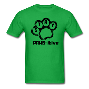 Stay Paws-itive  T-Shirt - bright green