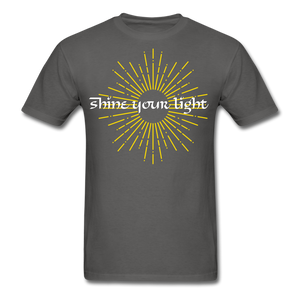 INSPIRATIONAL Shine your Light Tee - charcoal
