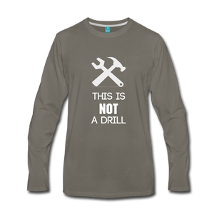 Men's Premium Long Sleeve T-Shirt - asphalt