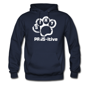 Stay PAWS-itive Unisex Hoodie - navy
