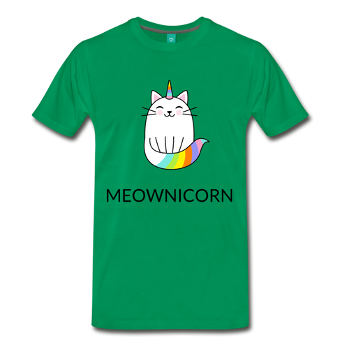 Meownicorn Unisex Premium T-Shirt - kelly green