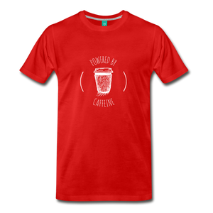 Powered By Caffeine Unisex Premium T-Shirt - red