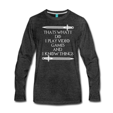 Load image into Gallery viewer, That&#39;s What I Do Gamer Men&#39;s Premium Long Sleeve T-Shirt - charcoal gray