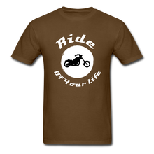 Load image into Gallery viewer, Ride of Your Life BIKER T-Shirt - brown