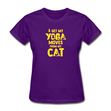 Load image into Gallery viewer, Yoga Cat Moves Women&#39;s T-Shirt - purple