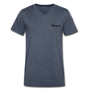Teesme Co Men's V-Neck T-Shirt - heather navy