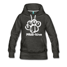 Load image into Gallery viewer, PAWS-itive Women’s Premium Hoodie - charcoal gray