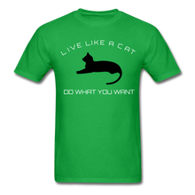 Load image into Gallery viewer, Live like a CAT Tee - bright green