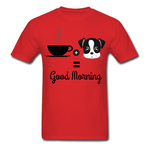 COFFE & DOGGY T-Shirt - red