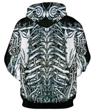 Load image into Gallery viewer, Skeleton Bones Graphic Print Hoodie Sweatshirt