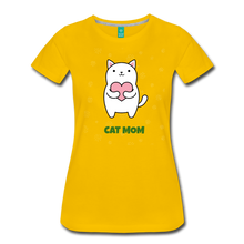 Load image into Gallery viewer, Cat Mom Women’s Premium T-Shirt - sun yellow