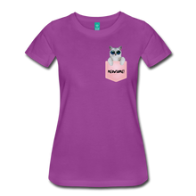 Load image into Gallery viewer, Pocket Kitty Women’s Premium T-Shirt - light purple