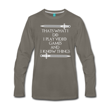 Load image into Gallery viewer, That&#39;s What I Do Gamer Men&#39;s Premium Long Sleeve T-Shirt - asphalt