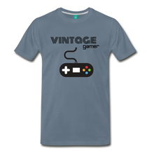 Load image into Gallery viewer, Vintage GAMER Men&#39;s Premium T-Shirt - steel blue