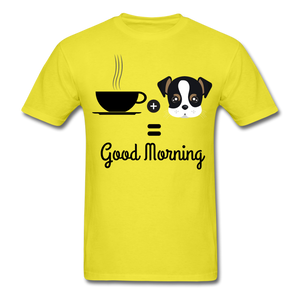 COFFE & DOGGY T-Shirt - yellow