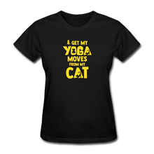 Load image into Gallery viewer, Yoga Cat Moves Women&#39;s T-Shirt - black